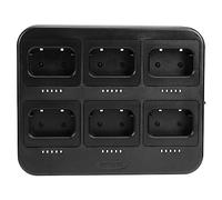 Retevis RB637 Cargador Base para 6 Radios, Carga Rápida con 5 Indicadores LED, Fuente DC y AC Incluidas, 4.2V-0.5A, Compatible con RB626 RB626H RB658 RB637 Ideal para Uso en Oficina o Obras (1 Unidad)
