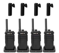 Retevis RB637 Walkie Talkies Bluetooth Recargable, PMR446 Radio Profesional de Dos Vías con Auriculares Inalámbricos, 2000 mAh, VOX, Radios de Dos Vías de Clonación Iinalámbrica (Negro, 4 Piezas)