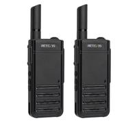 Retevis RB639 Walkie Talkie Profesional, 1000mAh, 17mm Ultrafino Walkie-Talkie, PMR446, USB-C, VOX, Alarma de Emergencia, Walkie Portátil para Restaurantes, Tiendas (2 Piezas, Negro)
