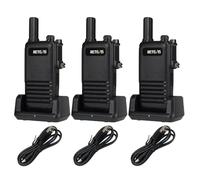 Retevis RB647 Walkie Talkie Profesional, IP67 Walkie Talkie Impermeable, PMR446, Portátil, VOX, Mini Walkie Talkie Recargables para Exteriores, Camping (Negro, 3 Piezas)