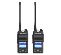 Retevis RB658 Walkie Talkie Edición App, Radio Bidireccional de 1800 mAh, Cancelación de Ruido IA, Pantalla de 1,77 Pulgadas, para Flotas y Vehículos (Paquete de 2, Negro)