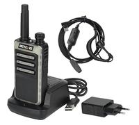 Retevis RB666 Walkie Talkie Recargable, Walkie Talkie Profesional, 1 Hora Carga Rápida, Diseño Luminoso, VOX, Linterna LED, Walkie Talkie Largo Alcance (1 Pieza, Negro)