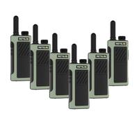 Retevis RB666P Walkie-Talkie Recargable, PMR446 Walkie Talkie Profesional de Carga Rápida, 1500 mAh, Tipo-C, VOX, CTCSS/DCS, Radio Bidireccional Portátil para Escuela, Supermercado (6 Piezas, Negro)