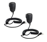 Retevis RS111 Walkie Talkie Micrófono Altavoz de 2 Pines Compatible con Walkie Talkie RT24 RT22 RT27 RT5R RT21 RT81 RT28 Baofeng UV-5R BF-888S Kenwood WOUXUN TYT (2 Pacs)