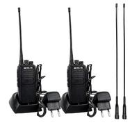 Retevis RT1 Walkie Talkie de Largo Alcance, 3000 mAh Walkies Talkies Profesionales 16 Canales,Squelch, VOX, Resistente Walkie Talkie Recargable para Construcción de Adultos (2 Pack) Negro