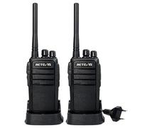 Retevis RT21 Walkie Talkie Largo Alcance, Ham Radio Recargable para Adultos, Radio Bidireccional de Mano Profesional para Cámping Caza (Negro, 2 Piezas)