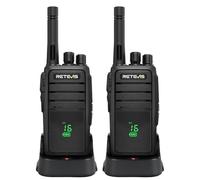Retevis RT21H Walkie-Talkie para Adultos, sin Licencia, con Pantalla Oculta, IP54, Carga Tipo C, Alarma de Emergencia VOX, Radio Bidireccional para Senderismo, Camping y Escuela (2 Unidades, Negro)