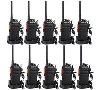 Retevis RT24 Walkie Talkie Profesional, con Auriculars (5 Pares,Negro) | Walkie Talkie Recargable PMR446 sin Licencia 16 Canales, con Cargador USB, para Comercial,Colegio,Cuidado de la Salud