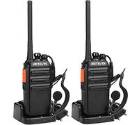 Retevis RT24 Walkie Talkie, Sonido es Claro Walkies Profesionales PMR446 sin Licencia 16 Canales CTCSS/DCS VOX Walkie Talkie con Auriculares y Cargador Europeo, para Adultos (Negro, 1 Par)