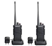 Retevis RT29 Walkie Talkie, Largo Alcance Radio Bidireccional Recargable 3200 mAh, VOX Robusto Alarma de Emergencia, Profesional Walkies para Caza, Logística, Seguridad (Negro, 2 Piezas)