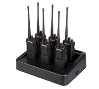 Retevis RT29 Walkie Talkie Profesional con Cargador de Seis Vías, Batería Grande 3200 mAh, 16 Canales, Monitor de Escaneo VOX Tot, Larga Distancia (6 Piezas, Negro)