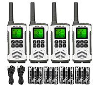 Retevis RT45 Walkie Talkie, Profesional Licencia Libre 16CH Walkie Talkie,Recargable USB PMR446 VOX LED Linterna Radio Set para Escuela Familia Hotel Almacén (4 Piezas)