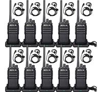 Retevis RT617 Walkie Talkies, PMR446 Walkie Talkie Largo Alcance, VOX, Sonido Claro, Recargable Walkie Talkie Profesional con Auricular para Seguridad, Logística (10 Piezas, Negro)