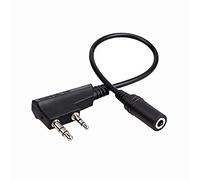Retevis RT622 Walkie Talkie Adaptador de Auriculares, 2 Pin Cable de Transferencia de 3.5mm Auricular Walkie Talkie Compatible RT24 RT27 RT668 RT622 Kenwood Baofeng UV-5R BF-888S (1 Pac)