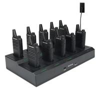 Retevis RT622 Walkie Talkie Profesional, PMR446 Mini Walkie Talkies, 10 en 1 Cargador Multipuerto, Squelch VOX, Walkie Talkie Largo Alcance para Restaurante (Negro, 10 Piezas)