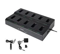 Retevis RT622 Walkie Talkies Cargador, 10 en 1 Sin Colas para Carga, 5 Indicadores LED Muestran el Estado de Carga, Adaptador de CC y CA, Segura y Eficiente, Ranura Desmontable para RT22 RT622 RB619