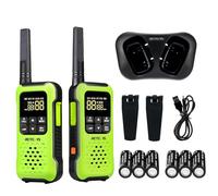 Retevis RT649P Walkie Talkie, Radio Flotador Impermeable IP67 Profesional | PMR446 Walkie Talkie, 1200 mAh con Cargador, 16 Canales, SOS Linterna LED VOX, Exteriores Surf Kayak Pesca Lluvia Intensa