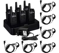 Retevis RT668 Walkie Talkie con Auricular & Cargador 6 Vías para Hosteleria