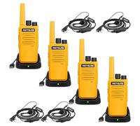 Retevis RT668 Walkie Talkie, PMR446 Walkie Talkie Profesional con Auriculares, Resistente a Caídas, VOX, USB-C, Portátil Radio al Adultos, Construcción, Industria (2 Pares)