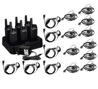 Retevis RT668 Walkie Talkie Profesional Bundle con Auricular Ajustable Tipo D con Micrófono PTT, Compatible con Kenwood Baofeng UV5R RT24 RT27, para Comunicación Eficaz (1 Pieza)