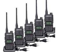 Retevis RT85 Walkie Talkie, Portátil 2 Vías Radio Doble Banda, Transceptor Profesional de 2m/70cm con VOX, DTMF, Walkie Talkie 200 Canales Largo Alcance para Almacén, Fábrica (Negro, 5 Piezas)
