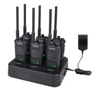 Retevis RT86 Walkie Talkie Largo Alcance, Walkie-Talkies de Alta Potencia con Conector de 6 Vías, 2600mAh, Radio Bidireccional Profesional y Robusta para Construcción y Almacén