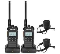 Retevis RT86S Walkie Talkie Profesional, Radios Bidireccionales De Largo Alcance, Tipo C, Pantalla LCD, Llamada Grupal, 2600 mAh Walkie Talkie con Micrófono para Seguridad (Negro, 2 Piezas)