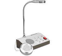 Retevis RT9908 Intercomunicador Ventanilla Sistema de Intercomunicación Ventana Dual Walkie Talkie Micrófono de Base 3W Micrófono Remoto para Mantener una Distancia Social Segura(Plata)