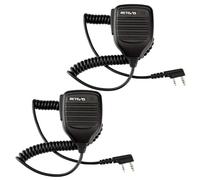 Retevis Walkie Talkie Microfono 2 Pines Altavoz Microphone Compatible con Walkie Talkie RT24 RT22 RT619 RT27 RT5R eSynic UV-5R Baofeng UV-5R BF-888S Kenwood (2 Pacs)