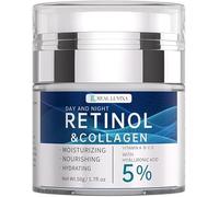 Retinol & Colágeno Cuidado facial intensivo Niacinamida y aceite de oliva, vitamina A B C y E, 5% de ácido hialurónico para una piel más suave, crema hidratante - 50 ml