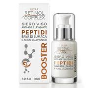 Retinol Complex Suero Booster Peptide, baba de caracol y ácido hialurónico, 30 ml, suero facial antienvejecimiento alisador y reafirmante para una piel más firme y radiante