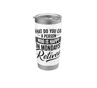 Retirado Feliz los lunes cotización de jubilación Vaso térmico de acero inoxidable de doble pared