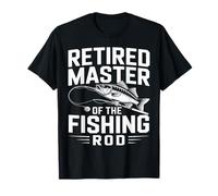 Retirado Master of The Fishing Rod Angler Jubilación Camiseta