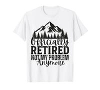 Retirado Oficialmente Ya no es mi Problema Retiro Vintage Camiseta