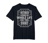 Retirado Trabajé Toda mi Vida para Esto Camiseta, Hombre Tallas Grandes, Negro, 5X Alto