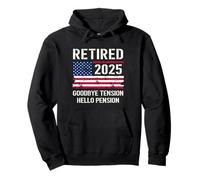 Retired 2025 Goodbye Tension Hello Pension Retire Retirement Sudadera con Capucha