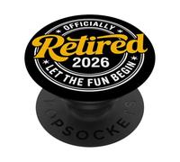 Retired 2026 Funny Retirement Graphic Mujeres Hombres Jubilación PopSockets PopGrip Adhesivo
