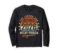Retired 2026 Not My Problem Anymore Retirement Gifts for Men Manga Larga