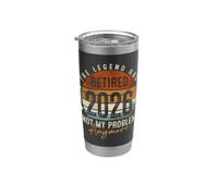 Retired 2026 Not My Problem Anymore Retirement Gifts for Men Vaso térmico de acero inoxidable de doble pared