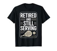 Retired and Still Serving Funny Padel Dad Tennis Sports Camiseta