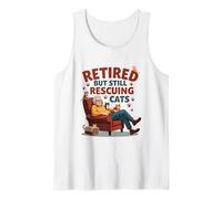 Retired But Still Rescuing Cats for Cat Lovers Camiseta sin Mangas