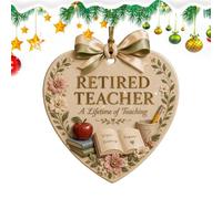Retired Christmas Tree Ornament - Heart Shape Keepsake Festive Pendant
