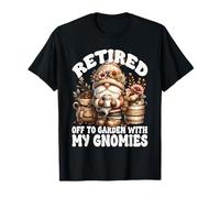 Retired Coffee Gnome For Women And Men Retirement Saying Camiseta