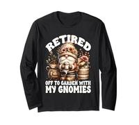 Retired Coffee Gnome For Women And Men Retirement Saying Manga Larga