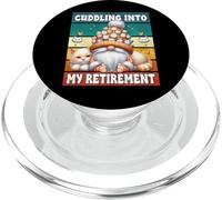 Retired Dad Gnome Cat Grandpa Is Cuddling Into My Retirement PopSockets PopGrip para MagSafe