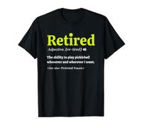 Retired Definition Funny Pickleball Lover Retirement Camiseta gráfica económica