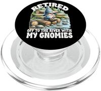 Retired Fishing Saying And Retirement Gnome For Grandpa Life PopSockets PopGrip para MagSafe