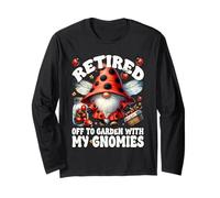 Retired Gnome For Women Ladybug Mom Funny Retirement Saying Manga Larga