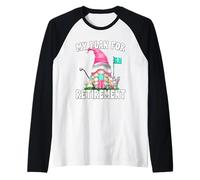 Retired Golf Mom GNOME For Women My Retirement Plan Golf Camiseta Manga Raglan