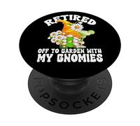 Retired Grandma GNOME Saying For Women Margarita Retirement PopSockets PopGrip Adhesivo